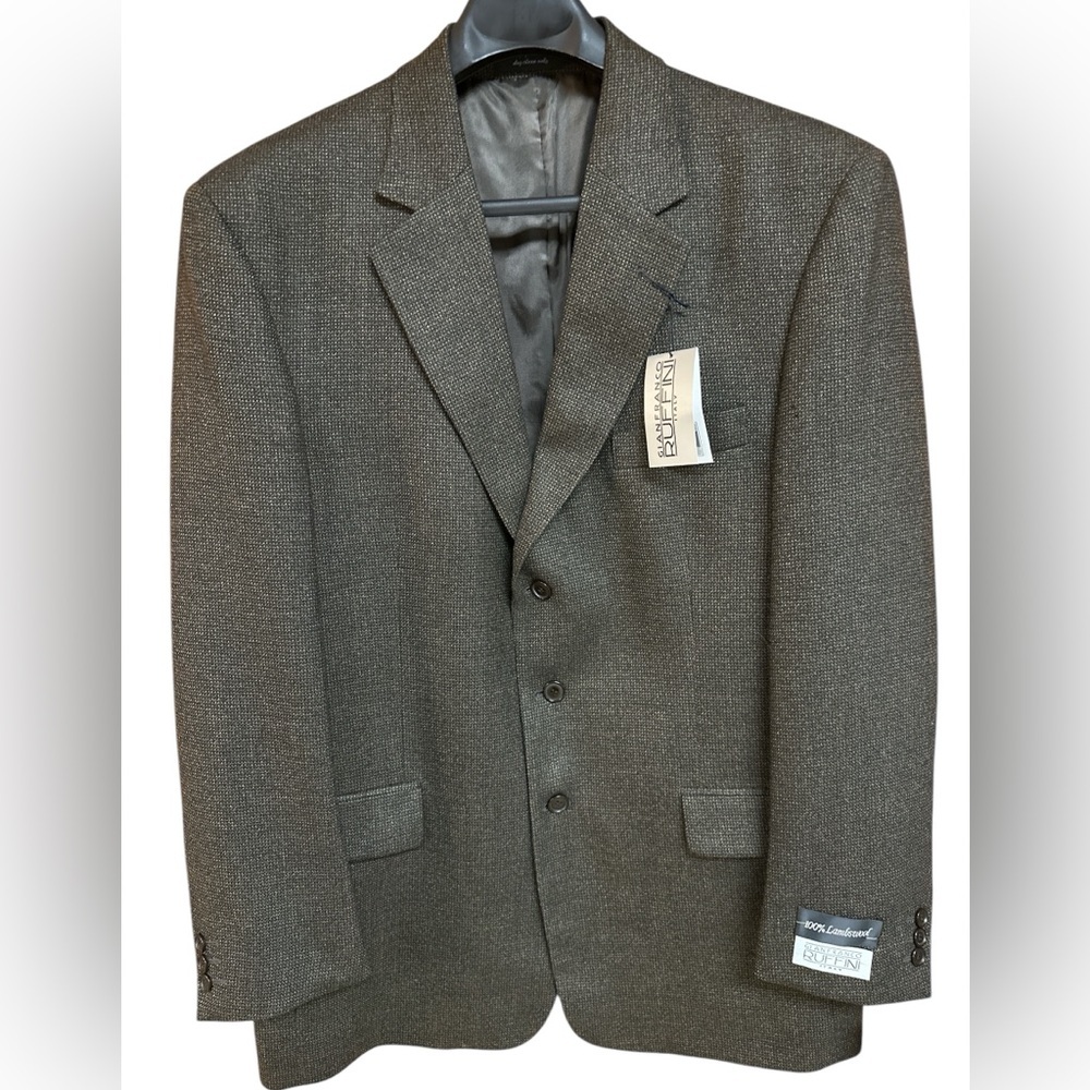 Gianfranco Ruffini Italy Ray Cut#125086 Lambs Wool Sport Coat Blazer NWT 46L